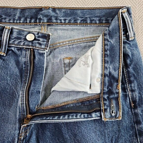 Levi's 505 Men's Jeans Size W33 L32 Classic Fit Straight Leg Blue Denim EUC - Picture 12 of 15